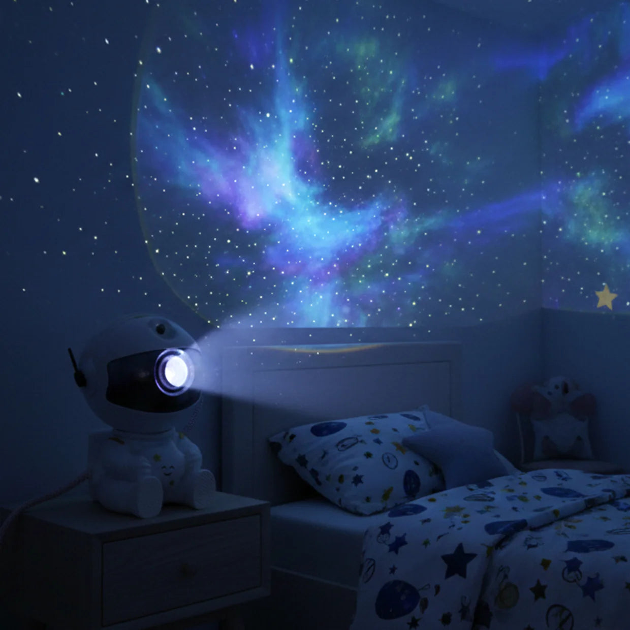 Astronaut Galaxy Star Projector Night Light with Remote Control
