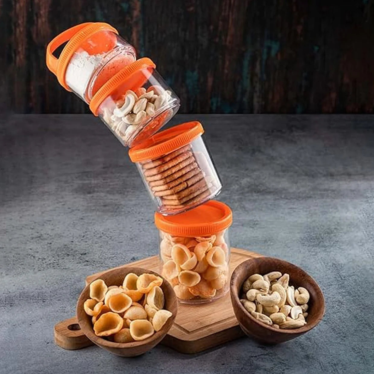 4 in 1 Stackable Dry Fruit Storage Container