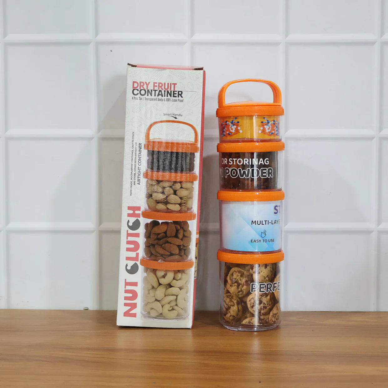 4 in 1 Stackable Dry Fruit Storage Container