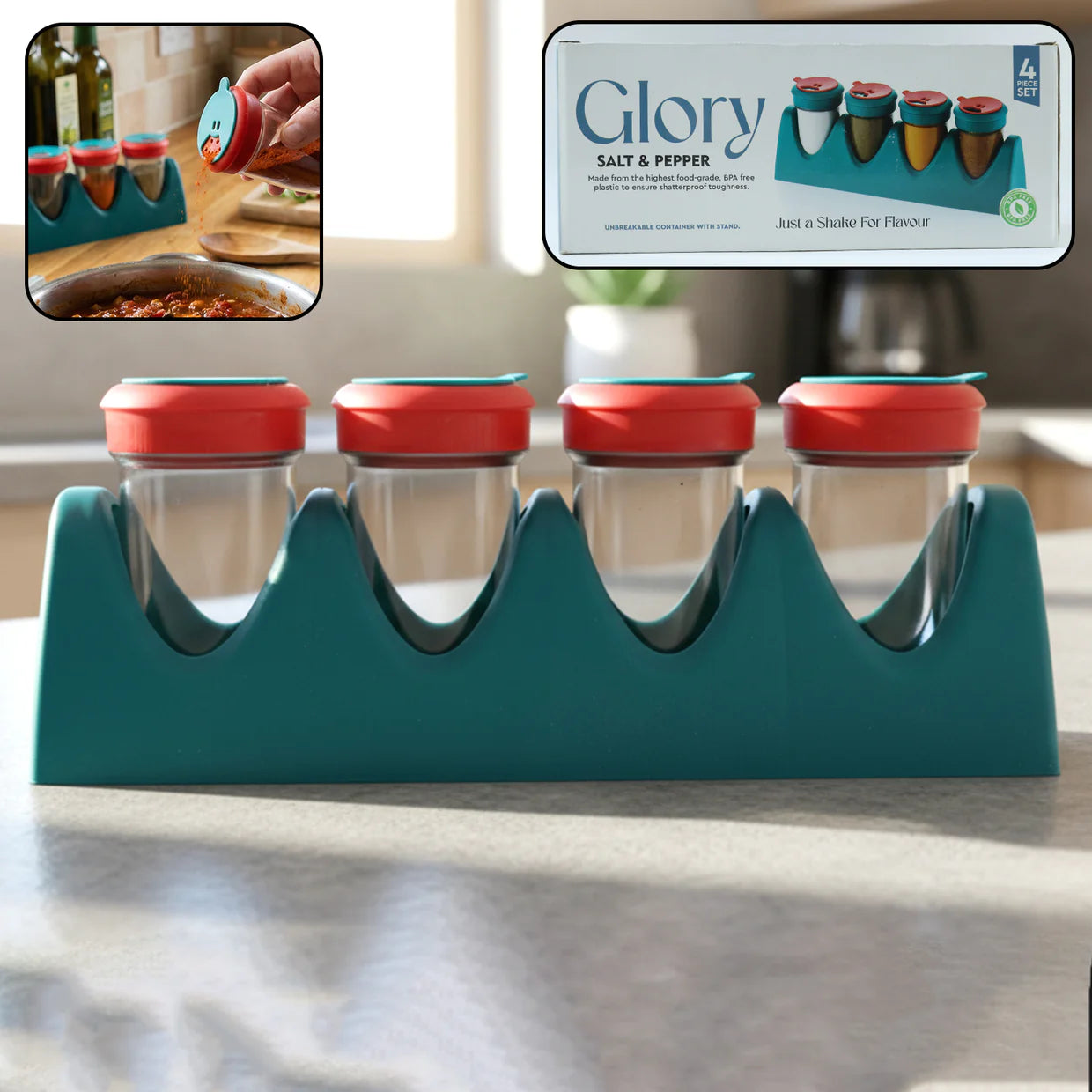 4 in 1 Multipurpose Spice Shaker Set