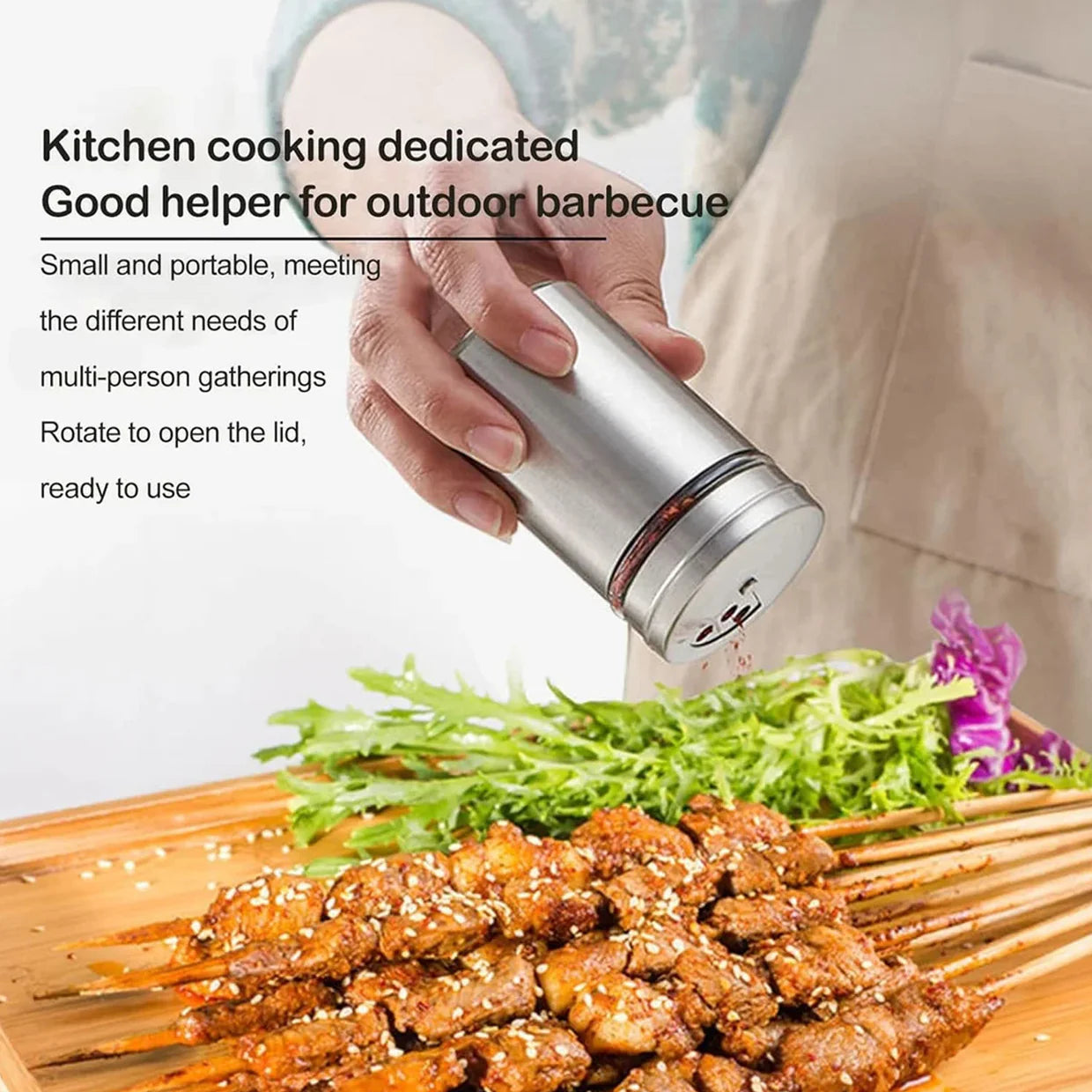 2 in 1 Stainless Steel Spice Jar